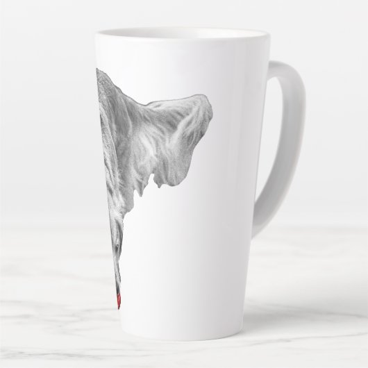 緋色のエンバーの視線 カフェラテマグ (右アングル)