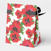 緋色のオリエンタルポピーの模様（白） フェイバーボックス (裏面サイド)