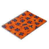 緋色のオレンジ色のポピーのシームレスなパターン ノートブック (左側)