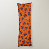 緋色のオレンジ色のポピーのシームレスなパターン ボディピロー (裏面 (縦))