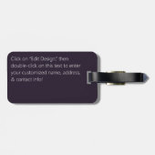 緋色のオレンジ色のポピーのシームレスなパターン ラゲッジタグ (裏面横)