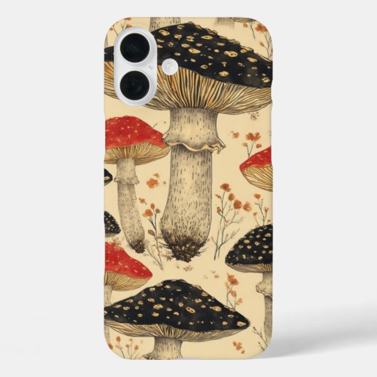 緋色のキャップのキノコ牧草地 – IPhone 16ケース Case-Mate iPhoneケース (裏面)
