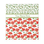 緋色のケシと芽メモ帳またはジョター ノートパッド (正面)