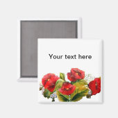 緋色のケシ マグネット (正面/裏面)