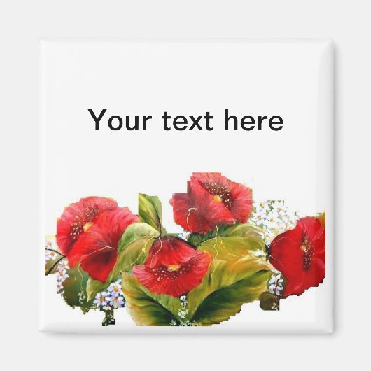 緋色のケシ マグネット (正面)