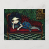 「緋色のソファ」はがき ポストカード (正面)
