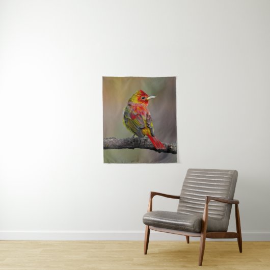 緋色のタネガーの成型品 – オリジナル写真 タペストリー (インサイチュ)