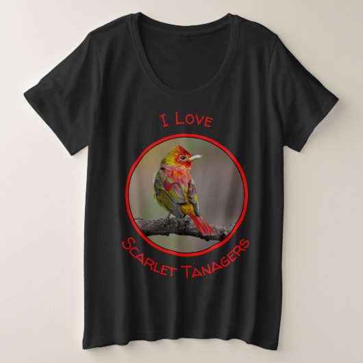緋色のタネガーの成型品 – オリジナル写真 プラスサイズTシャツ (デザイン正面)