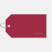 緋色のファミリー名スクリプトギフトラベル ギフトタグ (裏面横)