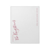 緋色のファミリ名スクリプトメモ帳 ノートパッド (回転)