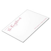 緋色のファミリ名スクリプトメモ帳 ノートパッド (アングル)