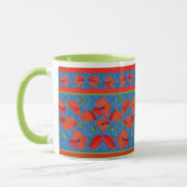 緋色のフィールドポピー縁どズリンガーコーヒーマグ マグカップ (左)