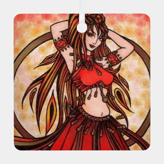 緋色のベリーダンサー メタルオーナメント (正面)