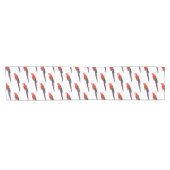 緋色のマカオのオウム漫画イラストレーション ショートテーブルランナー (横)