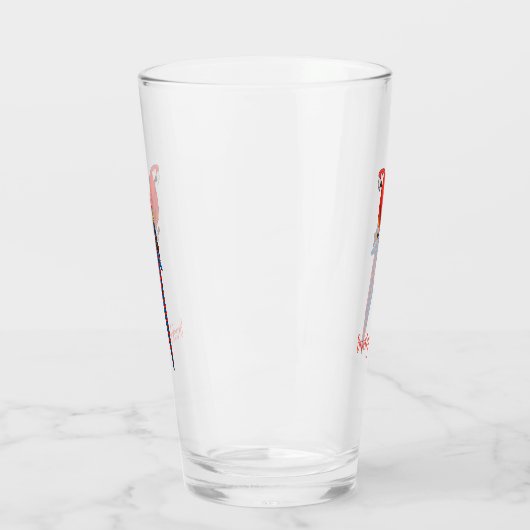 緋色のマカオのオウム漫画イラストレーション タンブラーグラス (左)