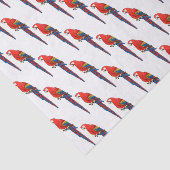 緋色のマカオのオウム漫画イラストレーション 薄葉紙 (詳細)