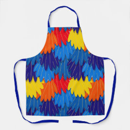 緋色のマカオの羽のパターン エプロン