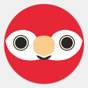 緋色のマカオの顔 ラウンドシール