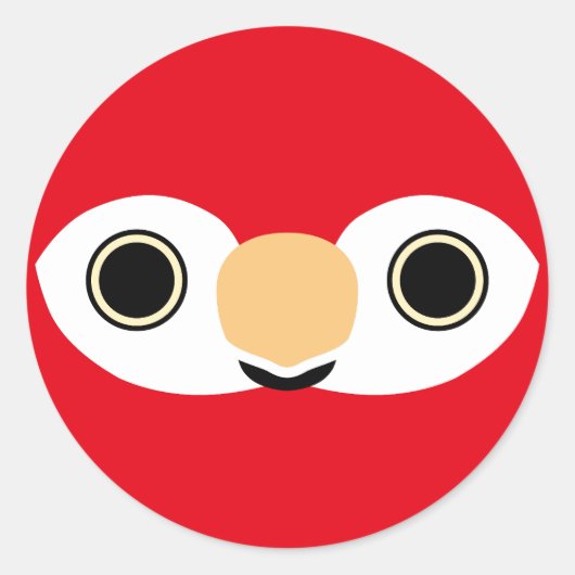 緋色のマカオの顔 ラウンドシール (正面)