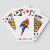 緋色のマカオ熱帯カラフル熱帯雨林鳥 トランプ (裏面)