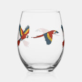 緋色のマカオ ステムなしワイングラス (正面)