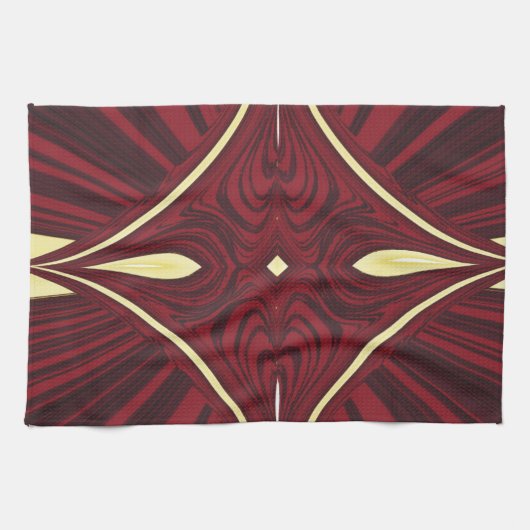 緋色のロープ キッチンタオル (横)