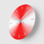 緋色の光コンテンポラリー ラウンド壁時計 (傾斜)