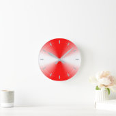 緋色の光コンテンポラリー ラウンド壁時計 (ホーム)