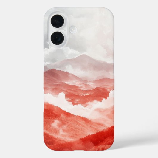 緋色の山のレイヤーフォンケース Case-Mate iPhoneケース (裏面)