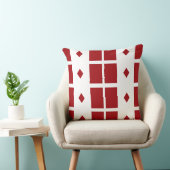 緋色の幾何学的装飾用クッション クッション (椅子)