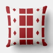 緋色の幾何学的装飾用クッション クッション (裏面)