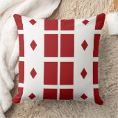 緋色の幾何学的装飾用クッション クッション (ブランケット)