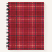緋色の格子模様の手帳 ノートブック (正面)