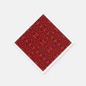 緋色の標準幾何学デザイン スタンダードカクテルナプキン (角)