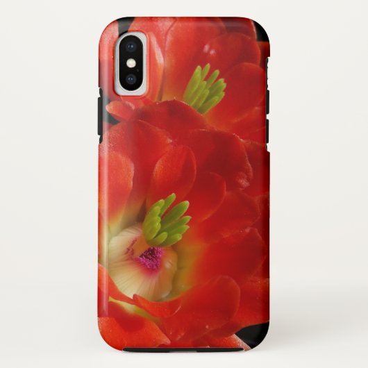 緋色の花を持つアリゾナクラレット杯サボテン Case-Mate iPhoneケース (裏面)