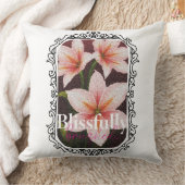 緋色の花 クッション (ブランケット)