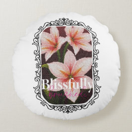 緋色の花 ラウンドクッション