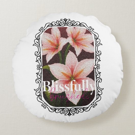 緋色の花 ラウンドクッション (正面)