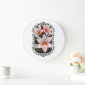 緋色の花 ラージ壁時計 (ホーム)