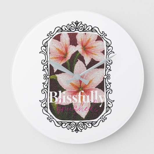 緋色の花 ラージ壁時計 (正面)