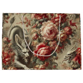 緋色の茂み – ゴシック様式の神話デザイン ラージペーパーバッグ (裏面)