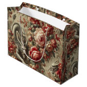 緋色の茂み – ゴシック様式の神話デザイン ラージペーパーバッグ (裏面アングル)