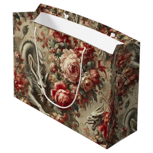 緋色の茂み – ゴシック様式の神話デザイン ラージペーパーバッグ (裏面アングル)