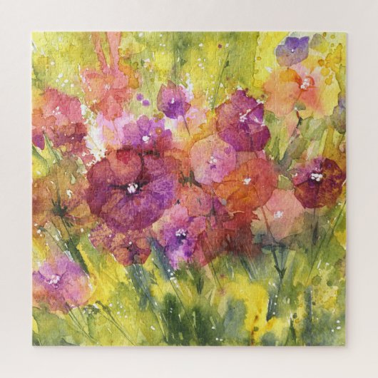 緋色の薄紫:ヴィンテージガーデンウォーター色。 ジグソーパズル (縦)