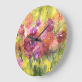 緋色の薄紫:ヴィンテージガーデンウォーター色。 ラージ壁時計 (傾斜)