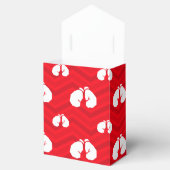 緋色の赤、白、シェブロン、ボクサー、ボクシング手袋 フェイバーボックス (オープン)