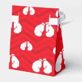 緋色の赤、白、シェブロン、ボクサー、ボクシング手袋 フェイバーボックス (裏面サイド)