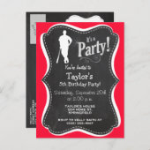 緋色の野球；ソフトボール インビテーションポストカード (正面/裏面)