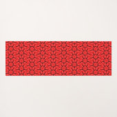 緋色の黒い幾何学模様 ヨガマット (裏面(横))