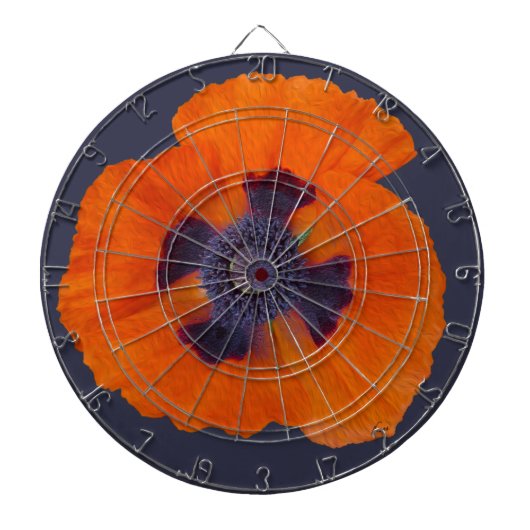 緋色オレンジポピー1 ダーツボード (正面)